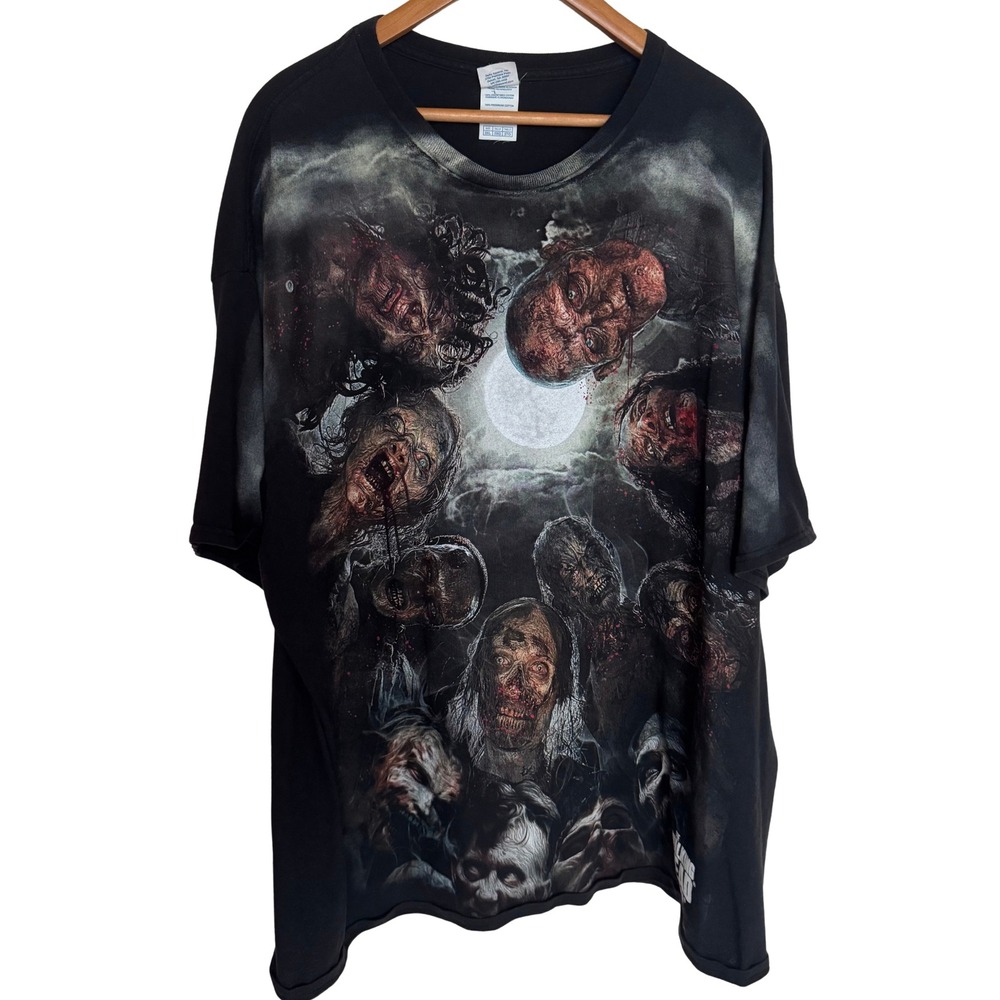 The Walking Dead AMC Zombie Graphic T-Shirt Black 3XL Horror TV Show Tee